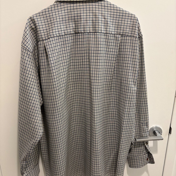 Vintage Men’s Pendleton Plaid Shirt - White and Blue plaid - Picture 9 of 9